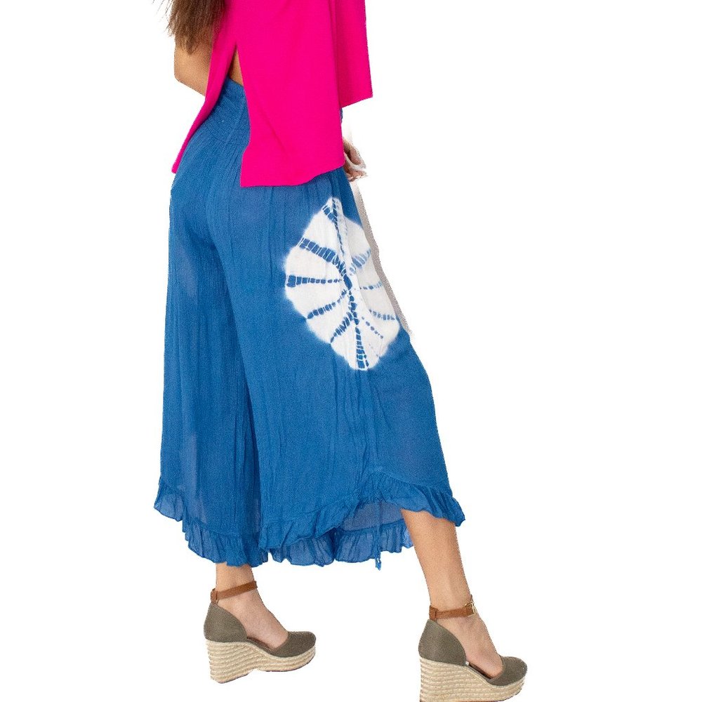 Flared Ruffled Printed Pant - Picture 2 of 3